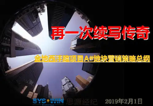 2019年西安地产的项目金地西沣路的项目A地块营销的策略总纲