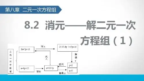 最新人教版数学七年级下册8.2消元——解二元一次方程组(1)公开课PPT课件