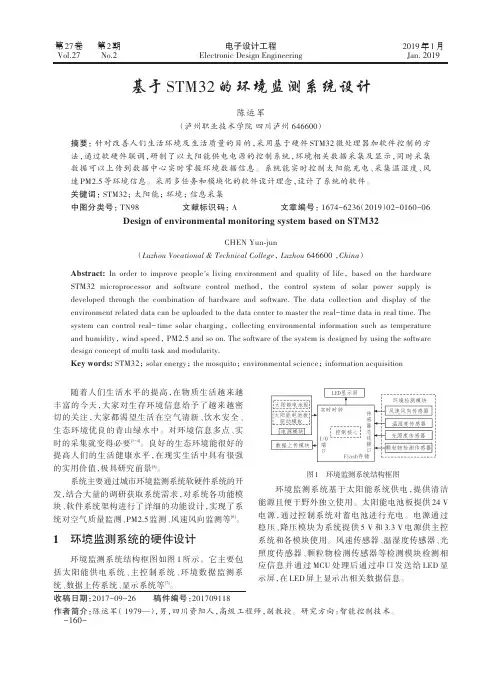 基于STM32的环境监测系统设计
