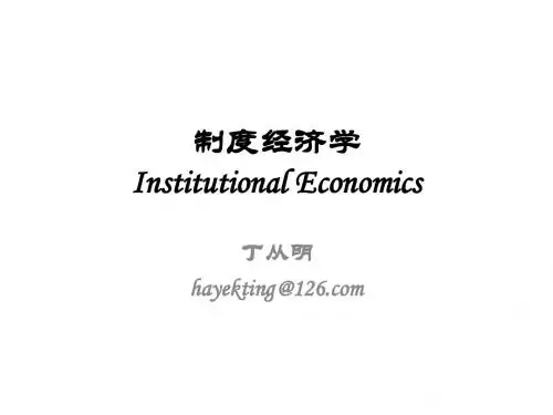 2014制度经济学 丁从明