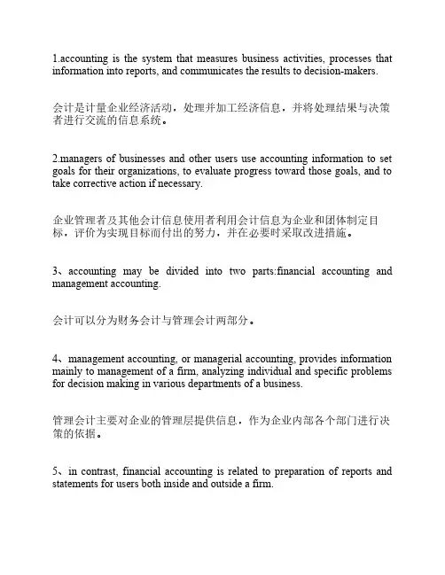 审计考试英语
