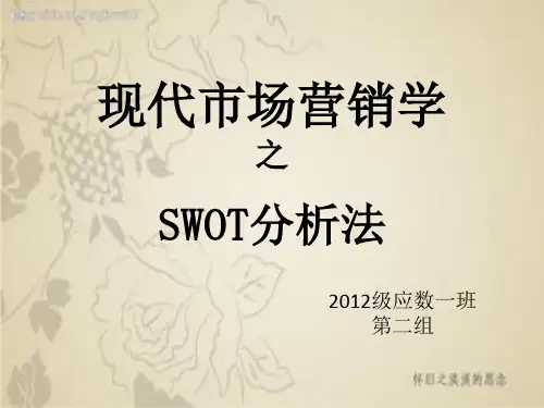现代市场营销学SWOT分析