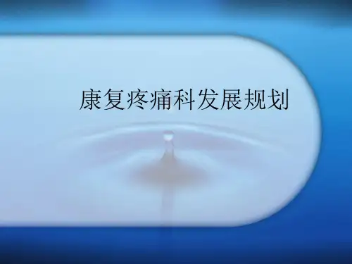 康复疼痛科发展规划