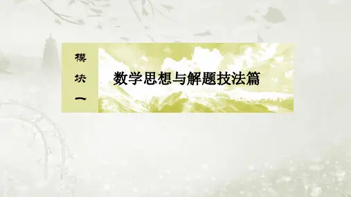 2018届高三数学(理科)二轮复习ppt课件 模块一数学思想与解题技法篇1-6