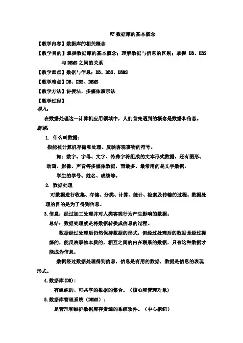 VF数据库的基本概念