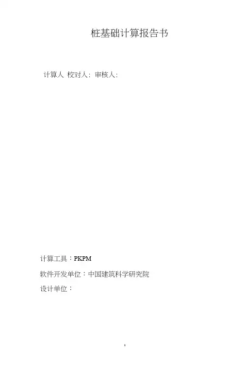 桩基础计算书