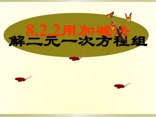 8_2_2 用加减法解二元一次方程组