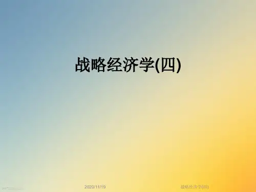 战略经济学(四)