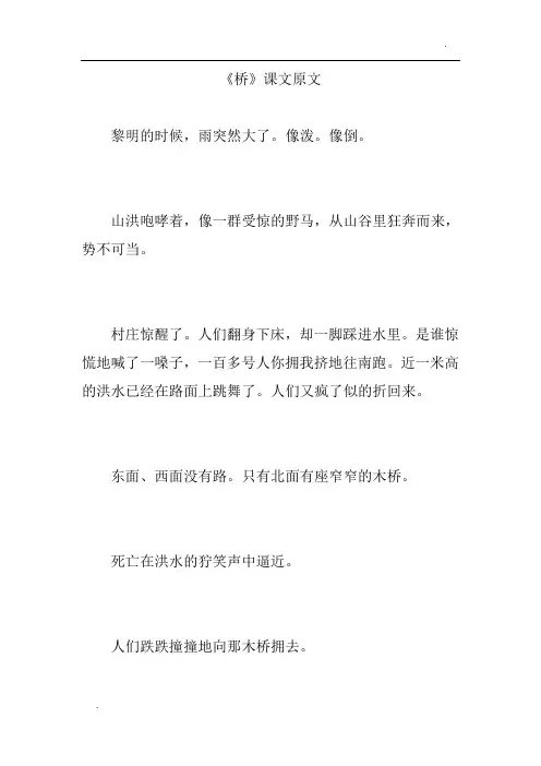 《桥》课文原文