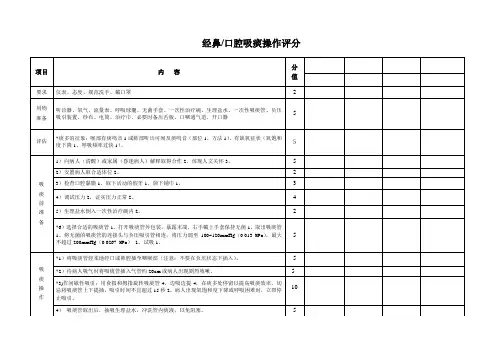 经口鼻吸痰法