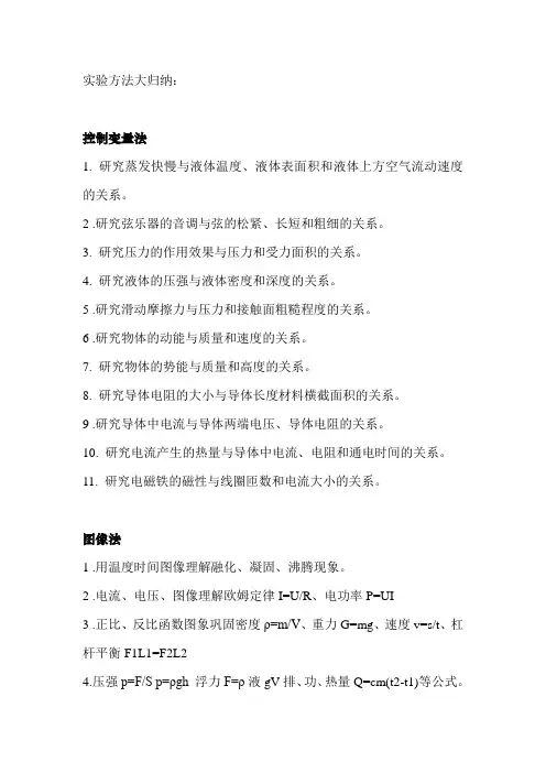 实验方法大归纳