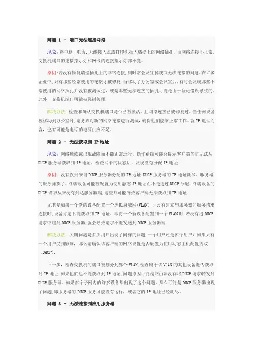 常见问题以及解决方案