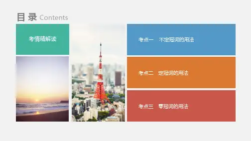 高考英语专题一冠词考点讲解