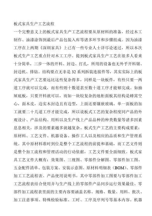 板式家具生产工艺流程 2