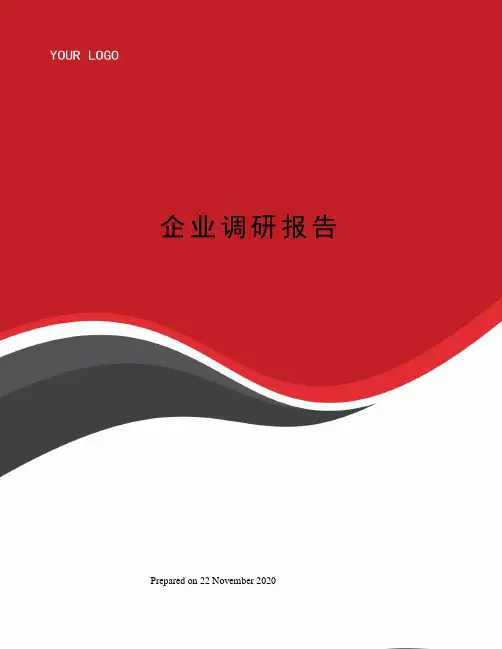 企业调研报告