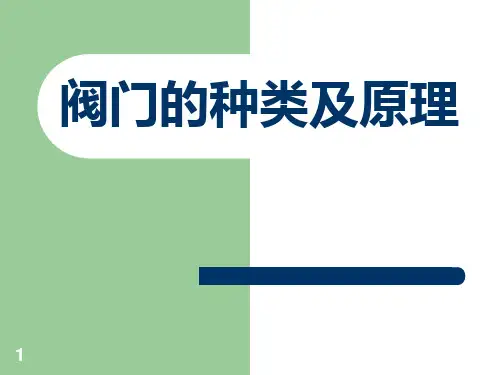阀门的种类及原理2016.10.15