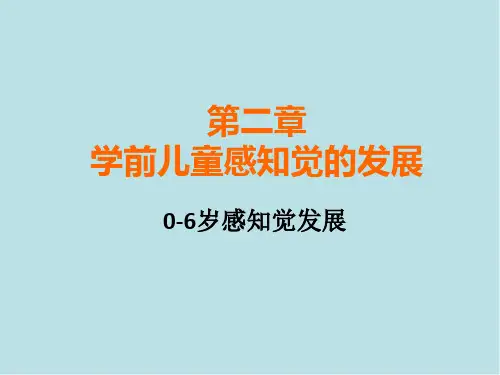 学前心理学第二节 0-6岁婴幼儿感知觉发展