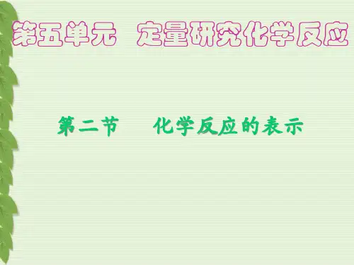 52化学反应的表示精品PPT课件