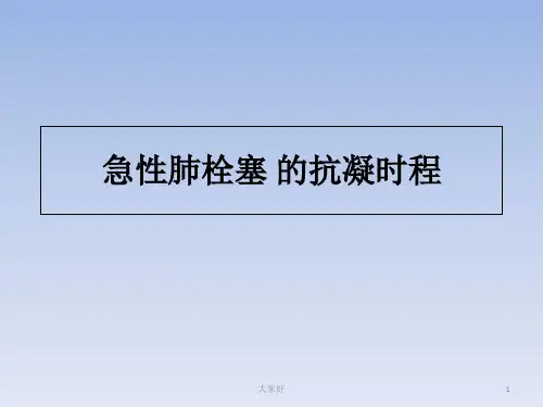 肺栓塞抗凝治疗 PPT