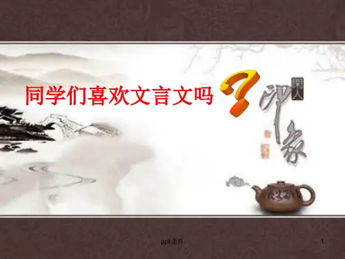 中考课外文言文阅读专题复习  ppt课件
