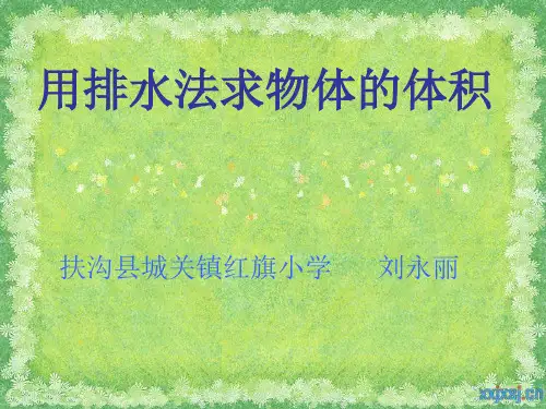 用排水法求不规则物体体积五.2班 (1)