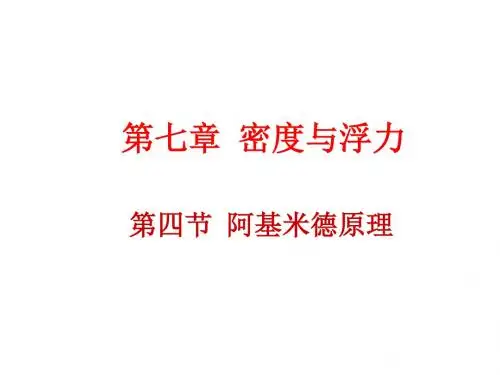 阿基米德原理 PPT课件1 沪科版