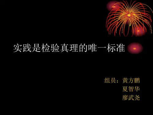 实践是检验真理的唯一标准马克思
