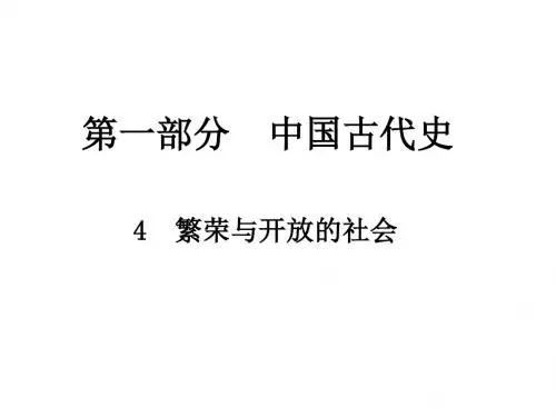 江西中考历史总复习课件:4 繁荣与开放的社会