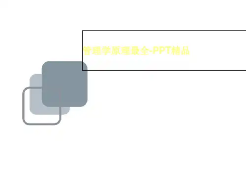 管理学原理最全-PPT精品
