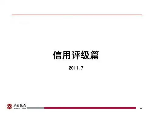 信用评级操作指引