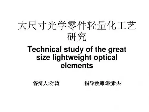 大口径光学零件轻量化工艺研究