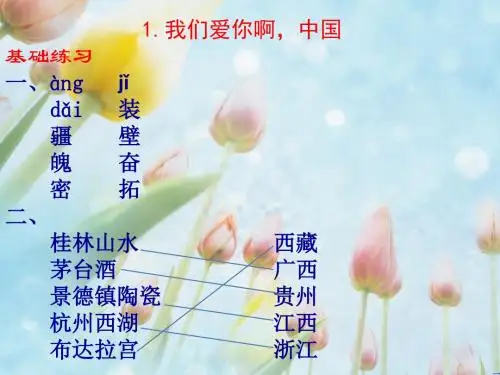 练习与测试1我们爱你啊,中国答案