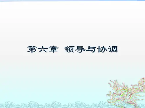 第六章 领导与协调
