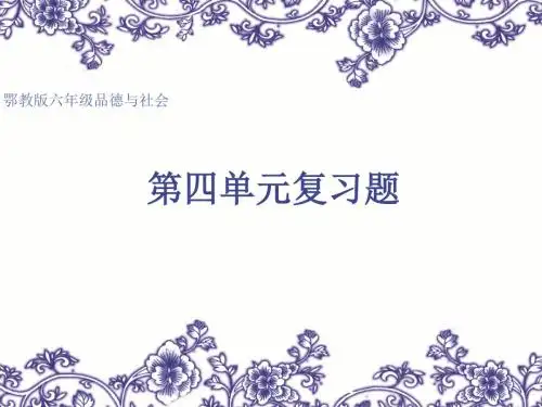 品德与社会上册第四单元复习题