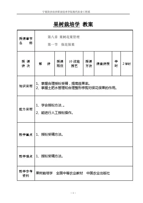 果树栽培教案__花果管理