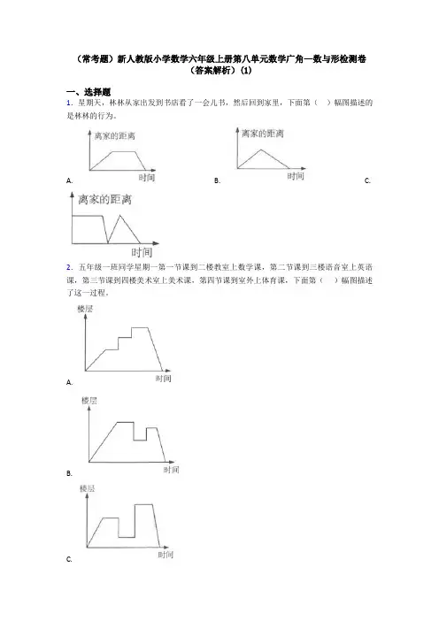 (常考题)新人教版小学数学六年级上册第八单元数学广角—数与形检测卷(答案解析)(1)