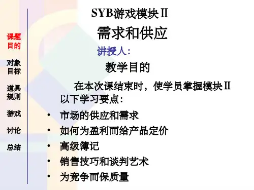 《SYB游戏模块》