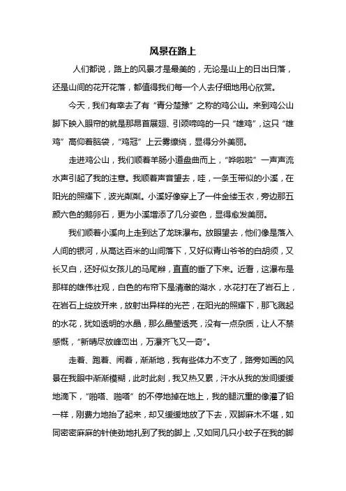 初一作文：风景在路上作文800字_1