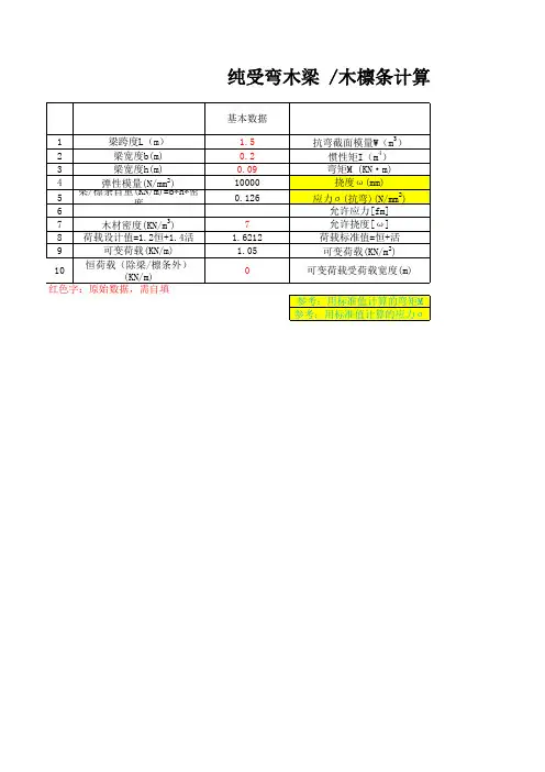 木结构简支梁及檩条计算软件