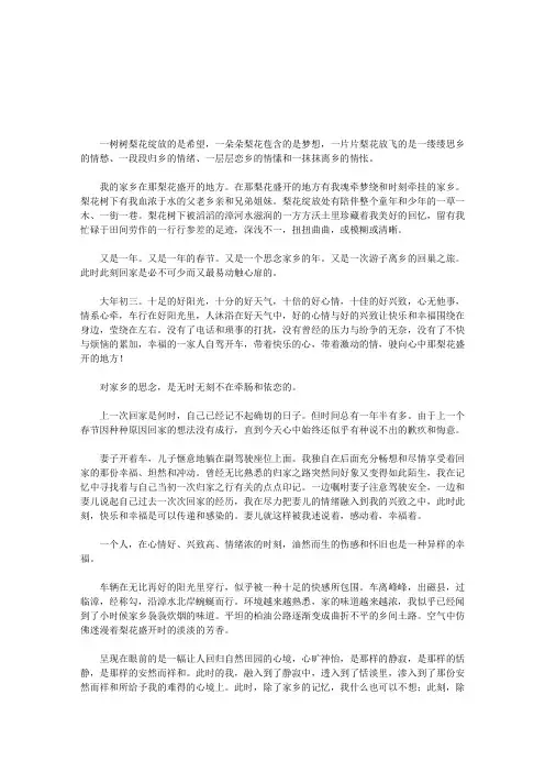 在那梨花盛开的地方