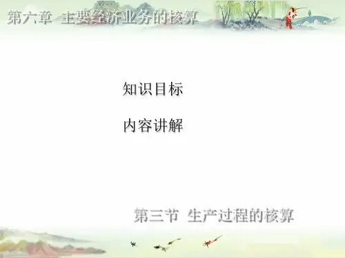 基础会计6.3 生产过程的核算(重排书)