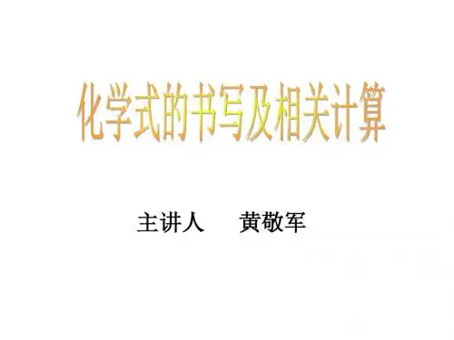 八年级科学化学式2