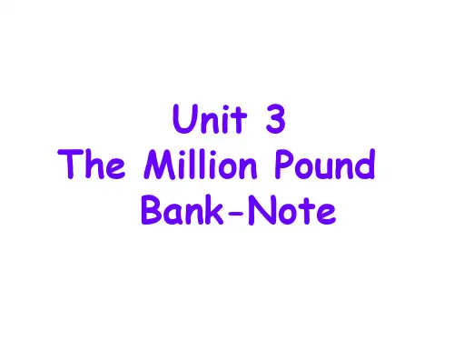 人教版高中英语必修三Unit 3《The Million Pound Bank Note》(Reading)课件