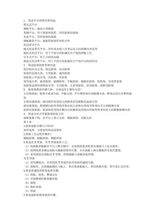 《建造工艺》 简答