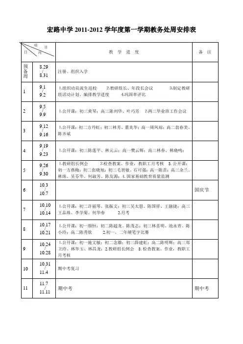 11-12上教务处周历表