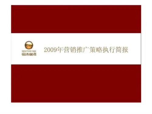 锦绣澜湾2009年营销推广策略执行简报