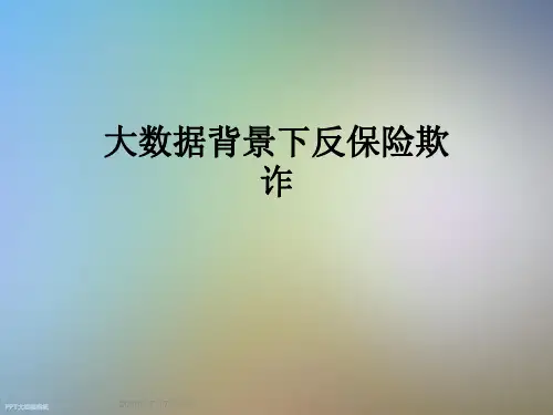 大数据背景下反保险欺诈