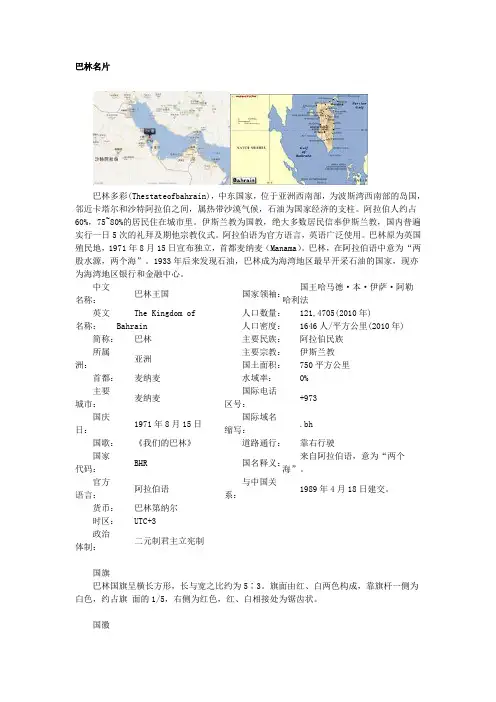 巴林名片