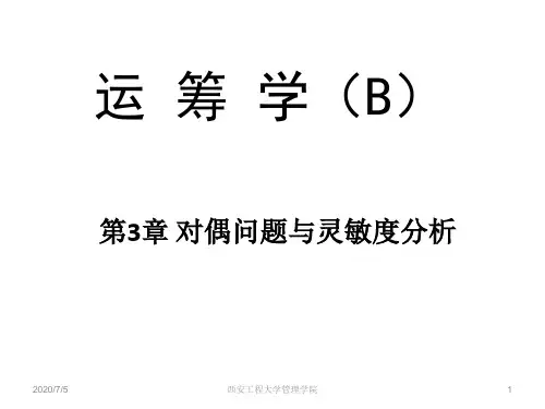 运B_3对偶与灵敏度分析资料