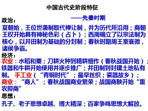 通史1  中外古代史阶段特征讲解